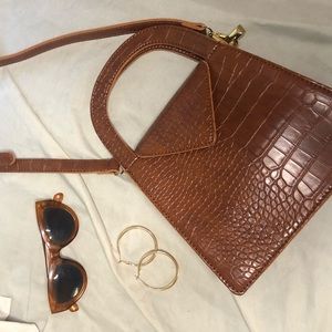 Brown Croc Style Purse